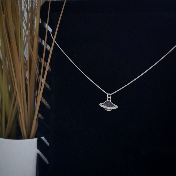 Saturn Planet Necklace - Picture 2 of 2